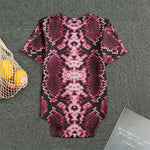 Pink Python Snakeskin Print Men's Bodysuit