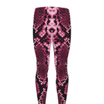 Pink Python Snakeskin Print Men's leggings