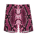 Pink Python Snakeskin Print Men's Athletic Shorts
