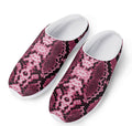 Pink Python Snakeskin Print Mesh Casual Shoes