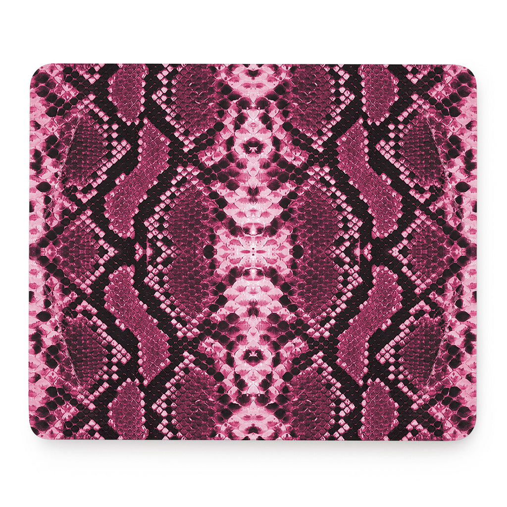 Pink Python Snakeskin Print Mouse Pad