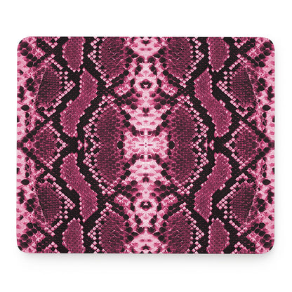 Pink Python Snakeskin Print Mouse Pad