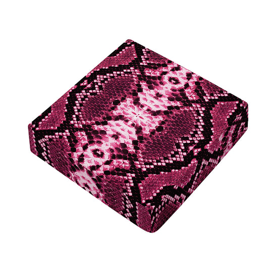 Pink Python Snakeskin Print Outdoor Seat Cushion Cover
