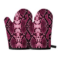 Pink Python Snakeskin Print Oven Mitts