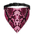 Pink Python Snakeskin Print Over The Collar Dog Bandana