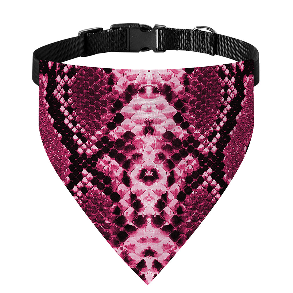 Pink Python Snakeskin Print Over The Collar Dog Bandana