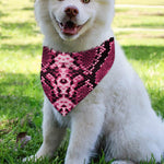 Pink Python Snakeskin Print Over The Collar Dog Bandana
