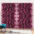 Pink Python Snakeskin Print Pencil Pleat Curtains