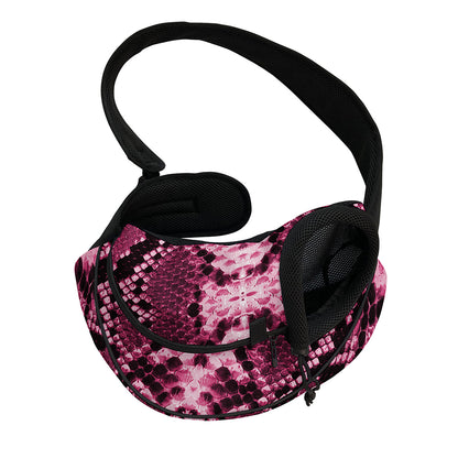 Pink Python Snakeskin Print Pet Sling Carrier