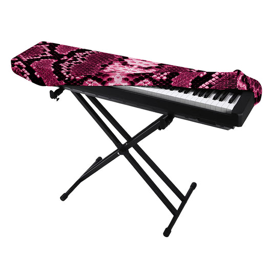 Pink Python Snakeskin Print Piano Keyboard Cover