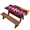 Pink Python Snakeskin Print Picnic Table Cover