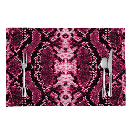 Pink Python Snakeskin Print Placemat