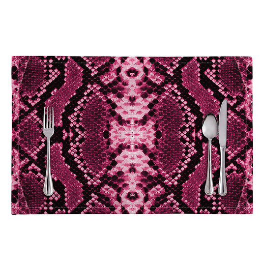 Pink Python Snakeskin Print Placemat