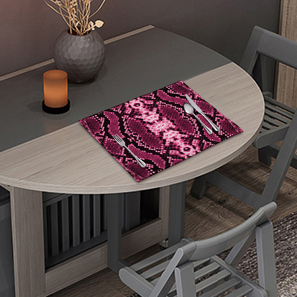 Pink Python Snakeskin Print Placemat