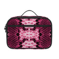 Pink Python Snakeskin Print Portable Lunch Bag
