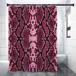 Pink Python Snakeskin Print Premium Shower Curtain