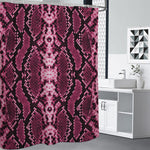 Pink Python Snakeskin Print Premium Shower Curtain