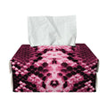 Pink Python Snakeskin Print Rectangle Tissue Box Cover