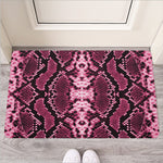 Pink Python Snakeskin Print Rubber Doormat