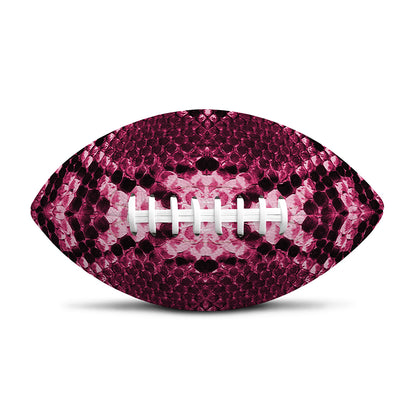 Pink Python Snakeskin Print Rugby Ball