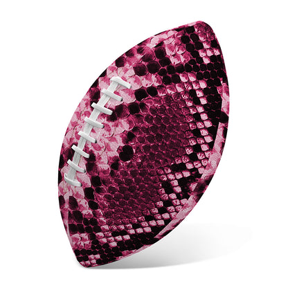 Pink Python Snakeskin Print Rugby Ball