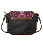 Pink Python Snakeskin Print Saddle Bag