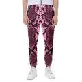 Pink Python Snakeskin Print Joggers
