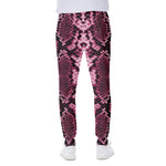 Pink Python Snakeskin Print Scuba Joggers