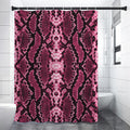 Pink Python Snakeskin Print Shower Curtain