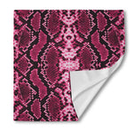 Pink Python Snakeskin Print Silk Bandana