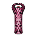 Pink Python Snakeskin Print Single Neoprene Wine Tote