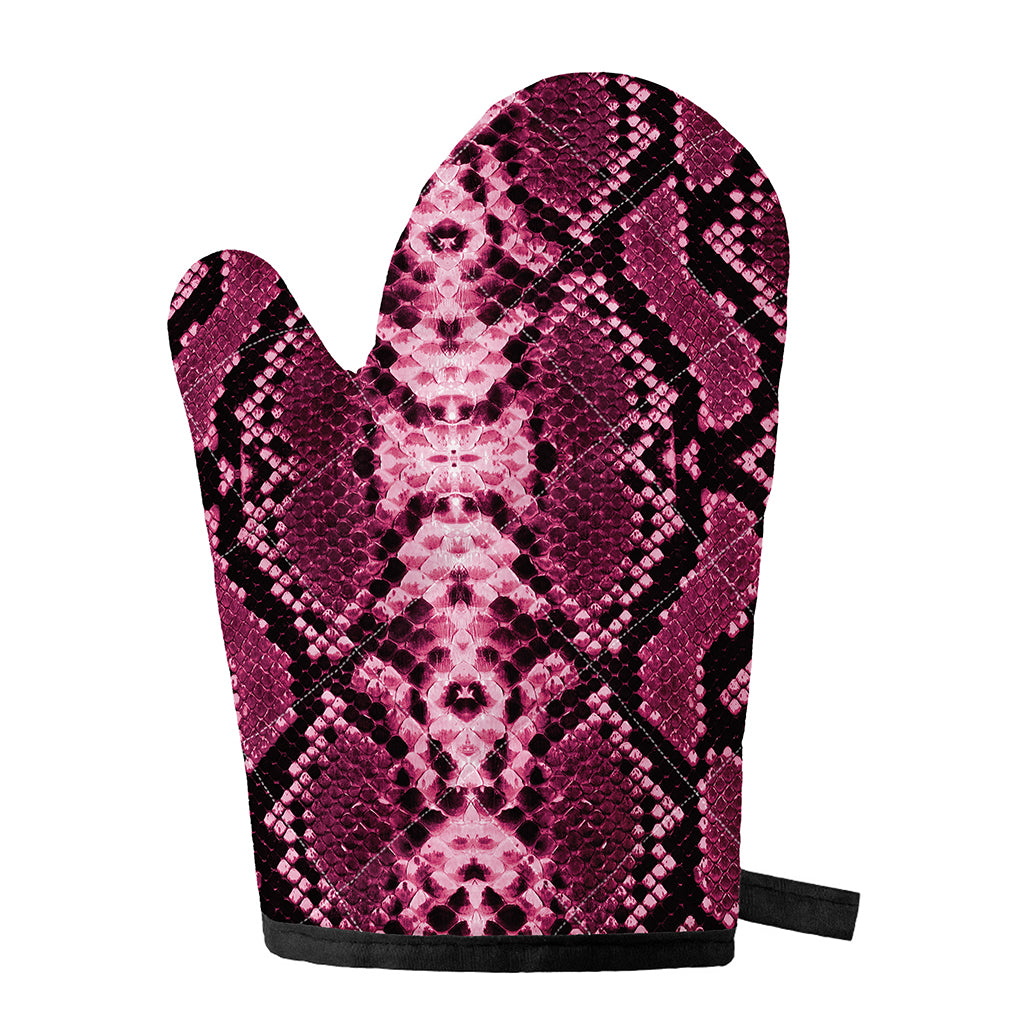 Pink Python Snakeskin Print Single Oven Mitt