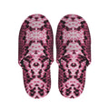 Pink Python Snakeskin Print Slippers