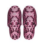 Pink Python Snakeskin Print Slippers