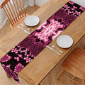 Pink Python Snakeskin Print Table Runner