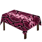 Pink Python Snakeskin Print Tablecloth