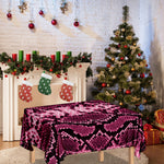 Pink Python Snakeskin Print Tablecloth