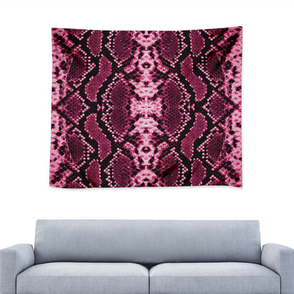Pink Python Snakeskin Print Tapestry