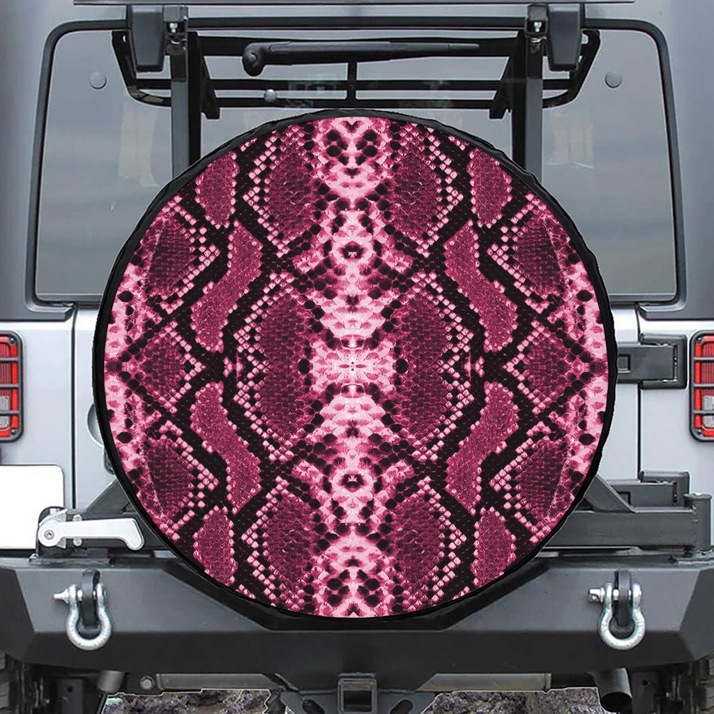 Pink Python Snakeskin Print Tire Cover