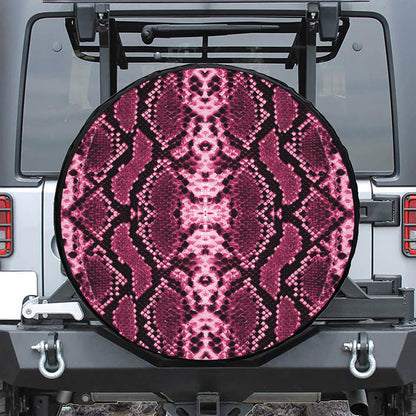 Pink Python Snakeskin Print Tire Cover