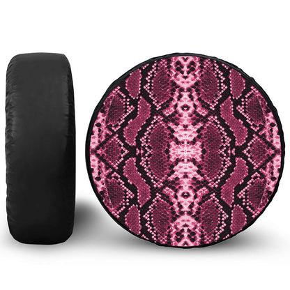 Pink Python Snakeskin Print Tire Cover