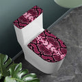 Pink Python Snakeskin Print Toilet Lid And Tank Cover Set