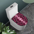 Pink Python Snakeskin Print Toilet Lid Cover