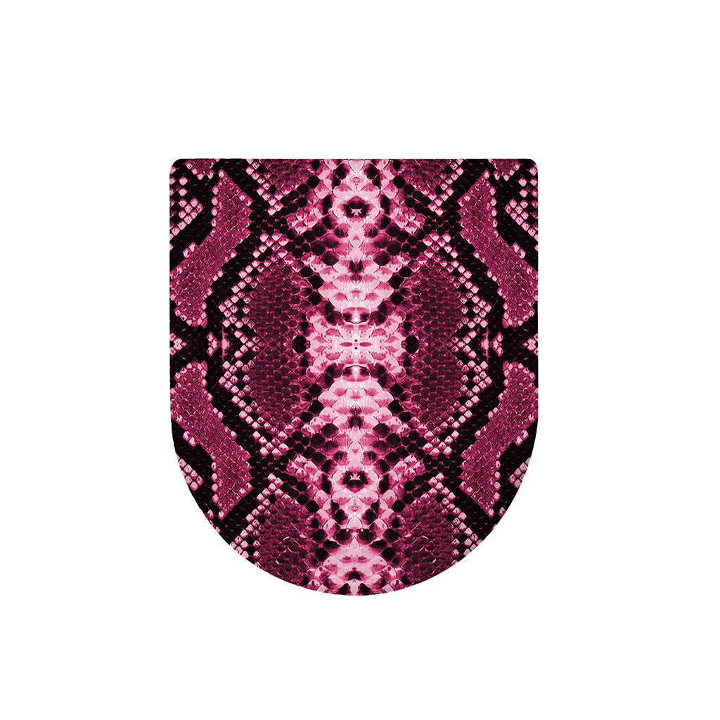 Pink Python Snakeskin Print Toilet Lid Cover