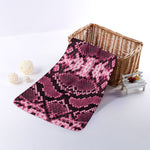 Pink Python Snakeskin Print Towel