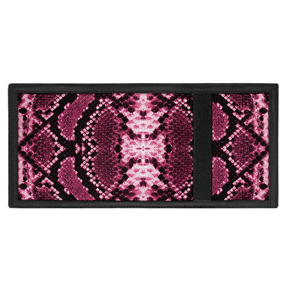 Pink Python Snakeskin Print Trifold Wallet