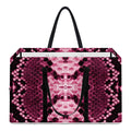Pink Python Snakeskin Print Utility Tote Bag