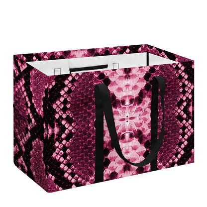 Pink Python Snakeskin Print Utility Tote Bag