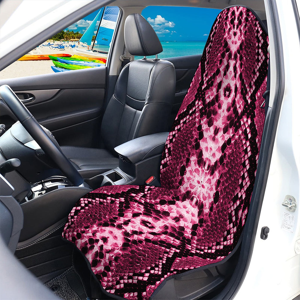 Pink Python Snakeskin Print Waterproof Car Seat Cover
