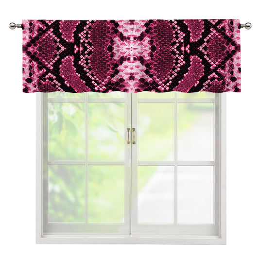 Pink Python Snakeskin Print Window Valance